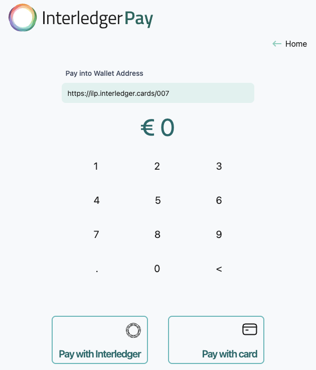 Interledger Payment Page