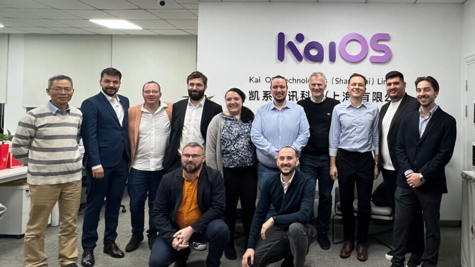 Interledger Engineers with KaiOS CEO and CTO at the Shanghai KaiOS office group picture