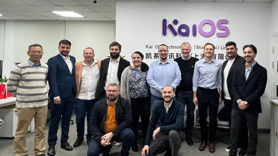 Interledger Engineers with KaiOS CEO and CTO at the Shanghai KaiOS office group picture