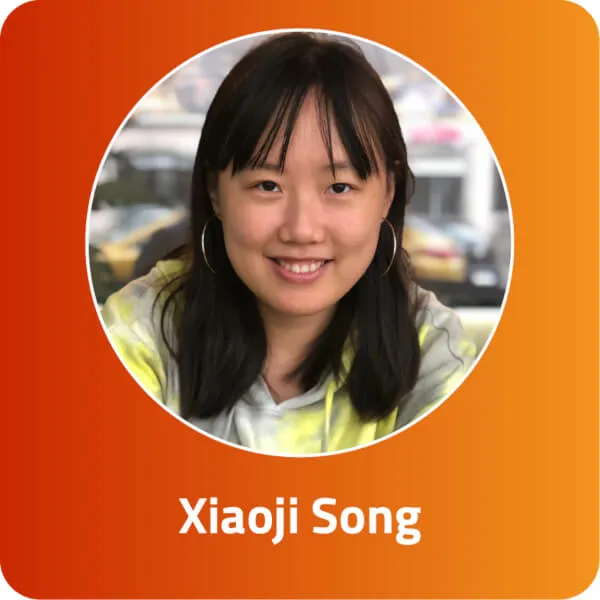 A styled portrait of Xiaoji Song