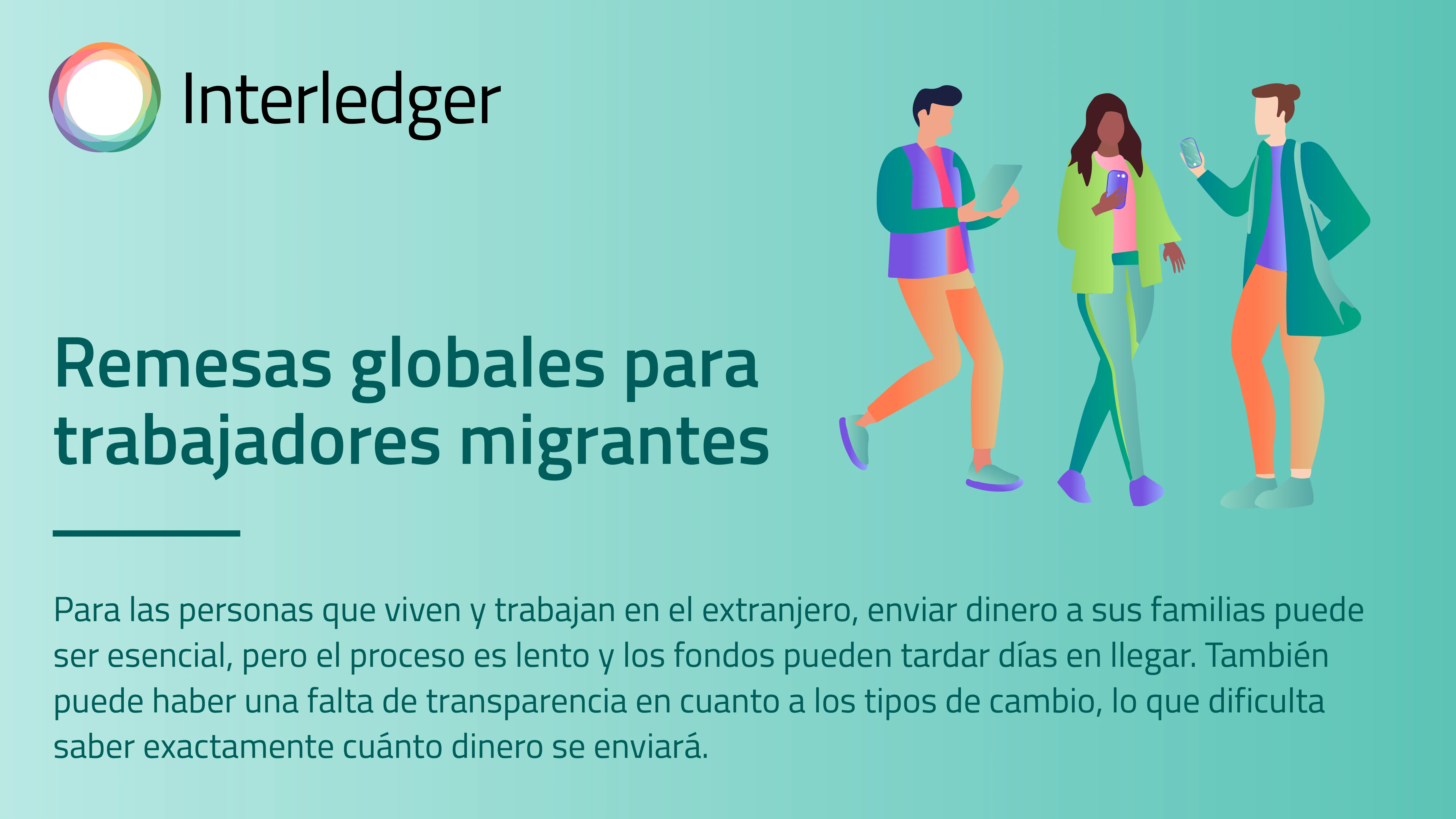 Diagrama que ilustra un caso de uso de Open Payments en remesas internacionales