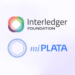 Thumbnail image with Interledger Foundation logo stacked above the miPlata logo, symbolizing their collaboration in digital financial services.
